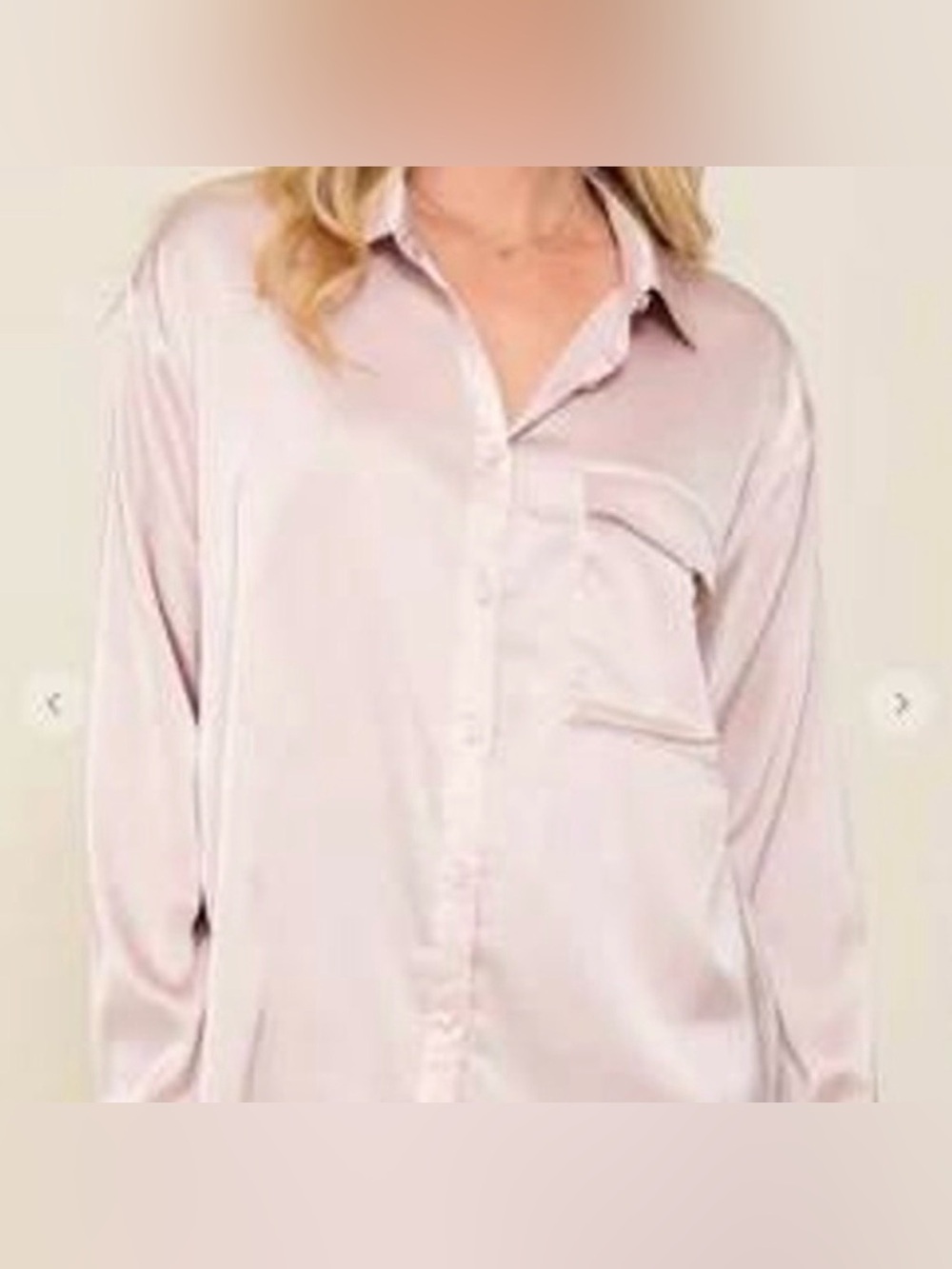 GAP Light Blush Pink Button-Down Boyfriend Shirt